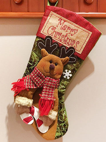 Bolsa regalos decoración navideña calcetines FARGY rojo 3