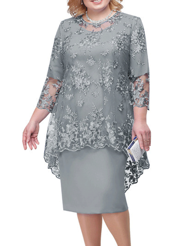 VESTIDO ELEGANTE RAELLE gris