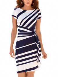 <tc>Vestido Ebonie blanco y azul</tc>