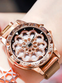 <tc>Reloj de Pulsera Latyshia rosa y oro</tc>