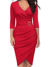 VESTIDO ELEGANTE YOLIE rojo claro