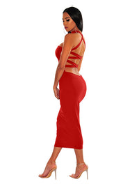 VESTIDO ELEGANTE GAYLE rojo