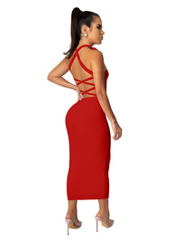 VESTIDO ELEGANTE GAYLE rojo