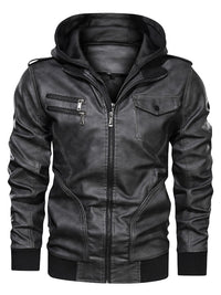 CHAQUETA DE PIEL COBIE negro