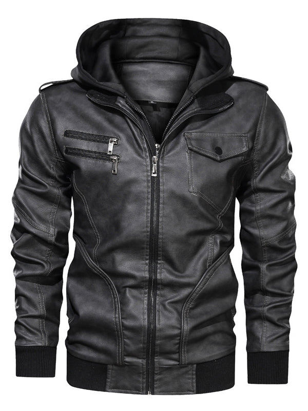 CHAQUETA DE PIEL COBIE negro