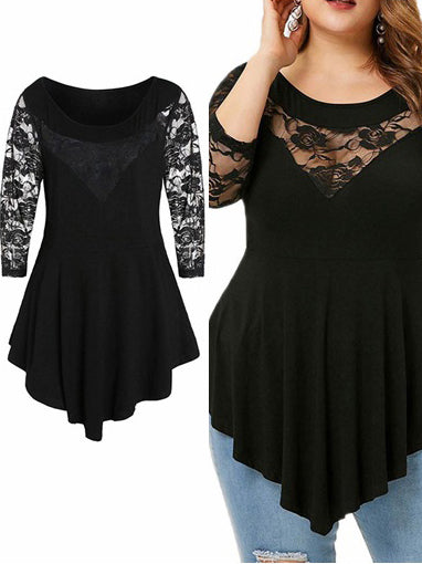 BLUSA TALLA GRANDE LIEKE negro