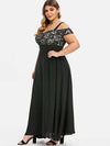 VESTIDO ELEGANTE TALLA GRANDE OLIVIA negro