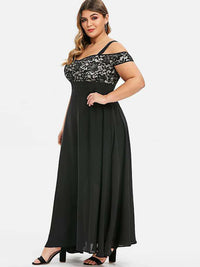 VESTIDO ELEGANTE TALLA GRANDE OLIVIA negro