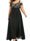 VESTIDO ELEGANTE TALLA GRANDE OLIVIA negro