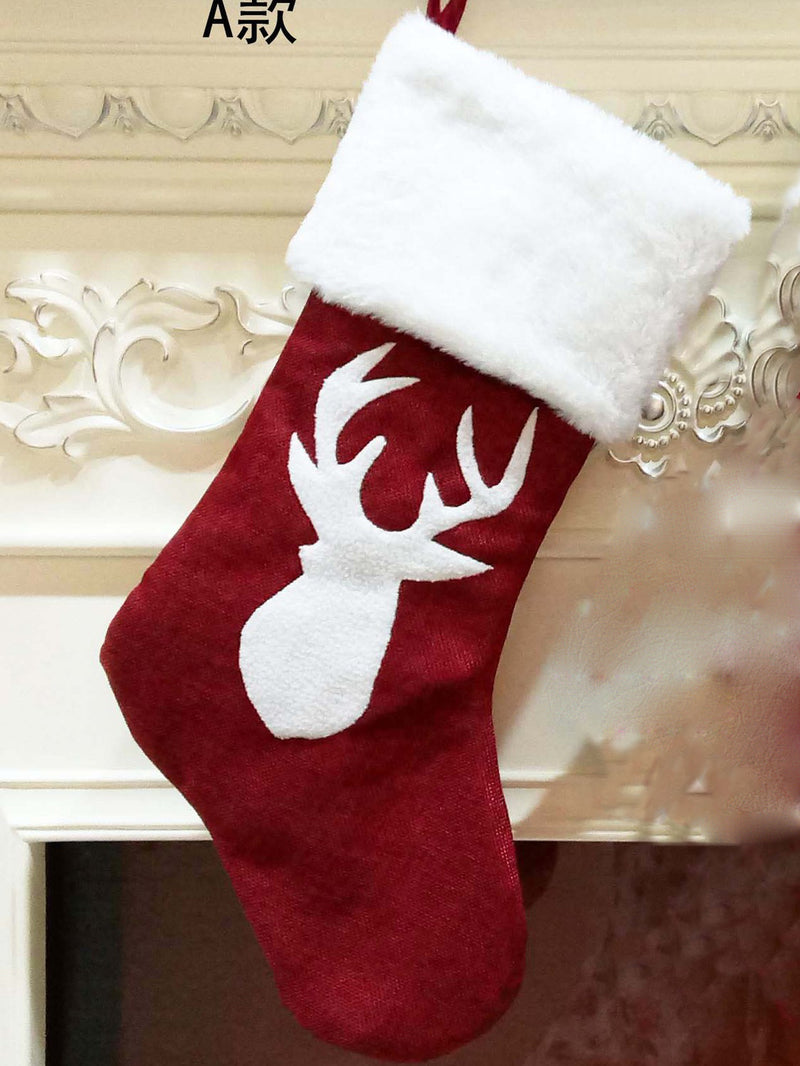 Decoración bolsa regalo navidad "calcetines" MARRY rojo