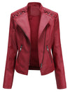 CHAQUETA IMITACIÓN PIEL GINEVRA rojo