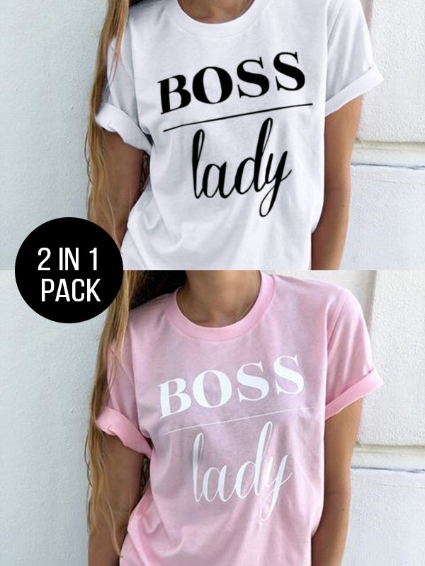 CONJUNTO 2 PCS CAMISAS CARLAH blanco y rosa