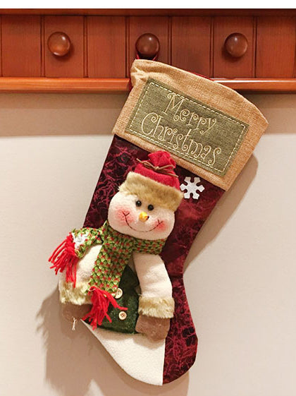 Bolsa regalos decoración navideña calcetines FARGY rojo 2