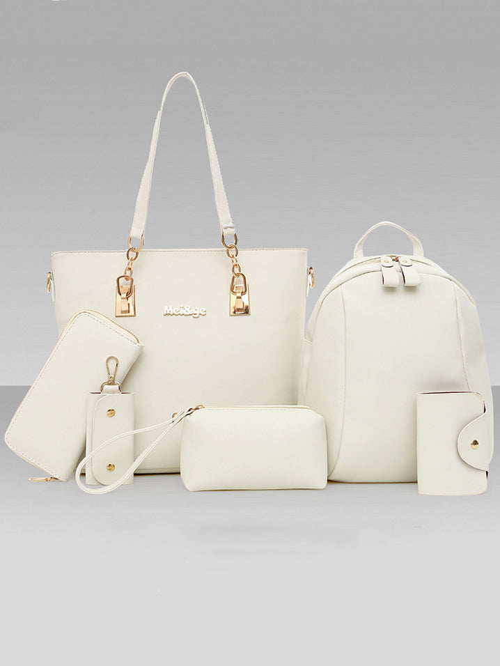 SET DE BOLSO MUJER DE SEIS PIEZAS RONA blanco