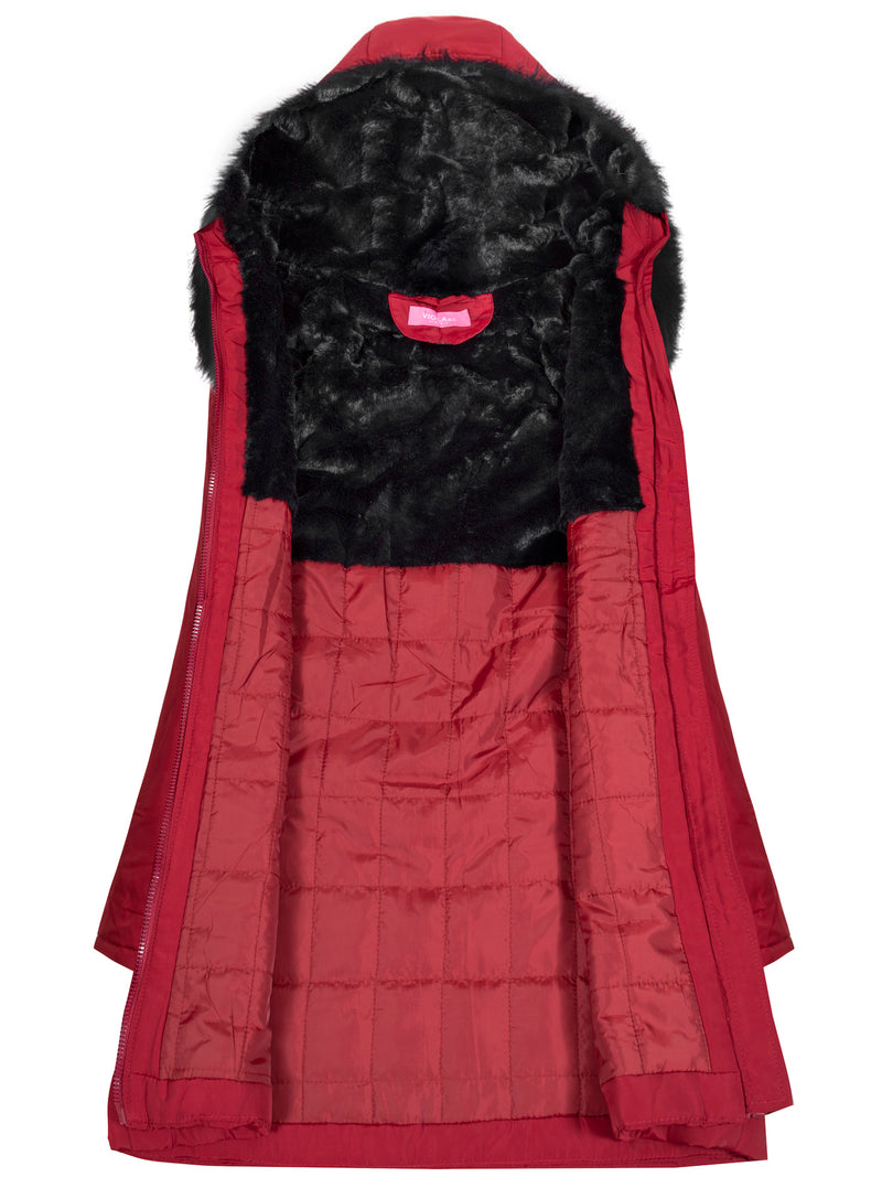 CHAQUETA LARGA DE INVIERNO DIETLIND rojo