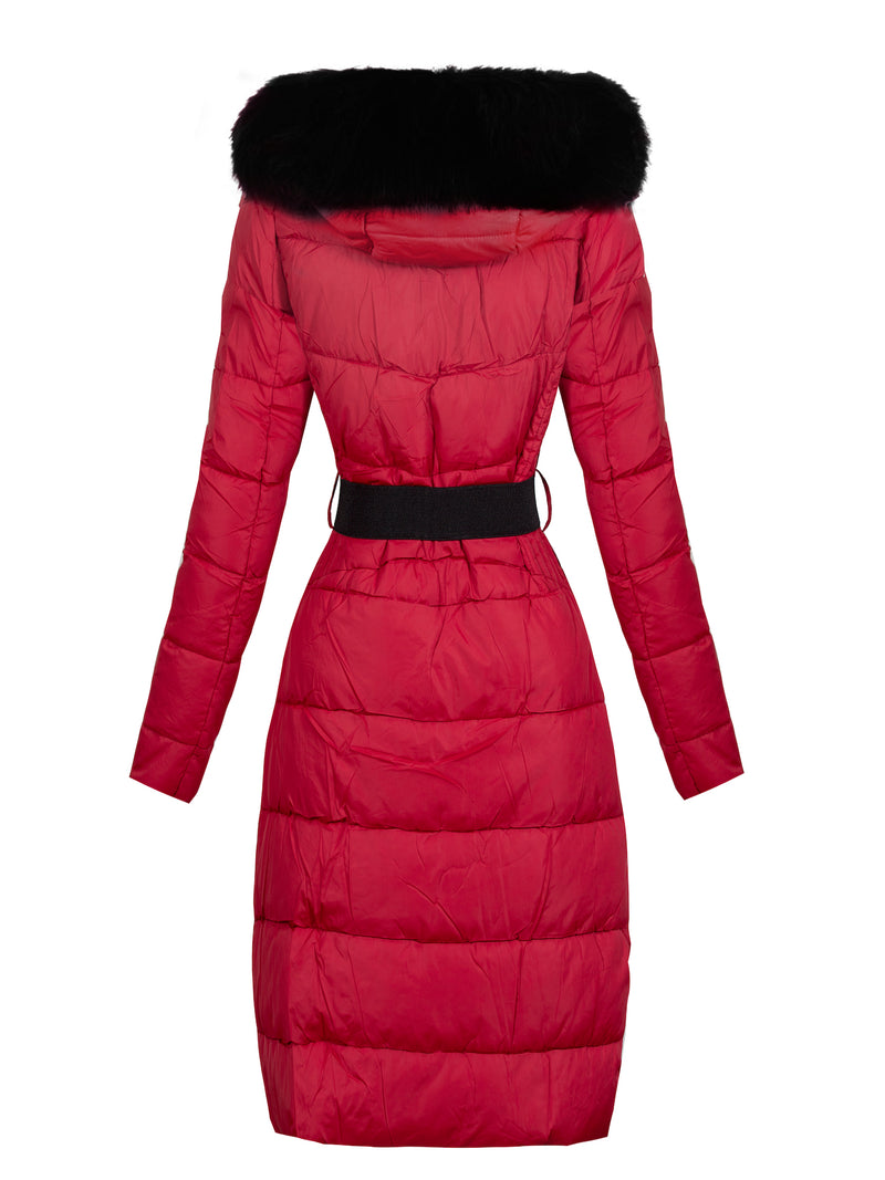 CHAQUETA LARGA DE INVIERNO KARLIE rojo