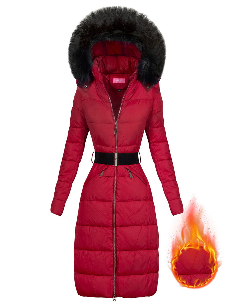 CHAQUETA LARGA DE INVIERNO KARLIE rojo