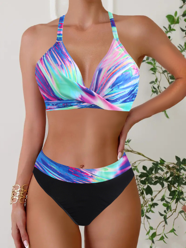 Bikini bolina negra y multicolor