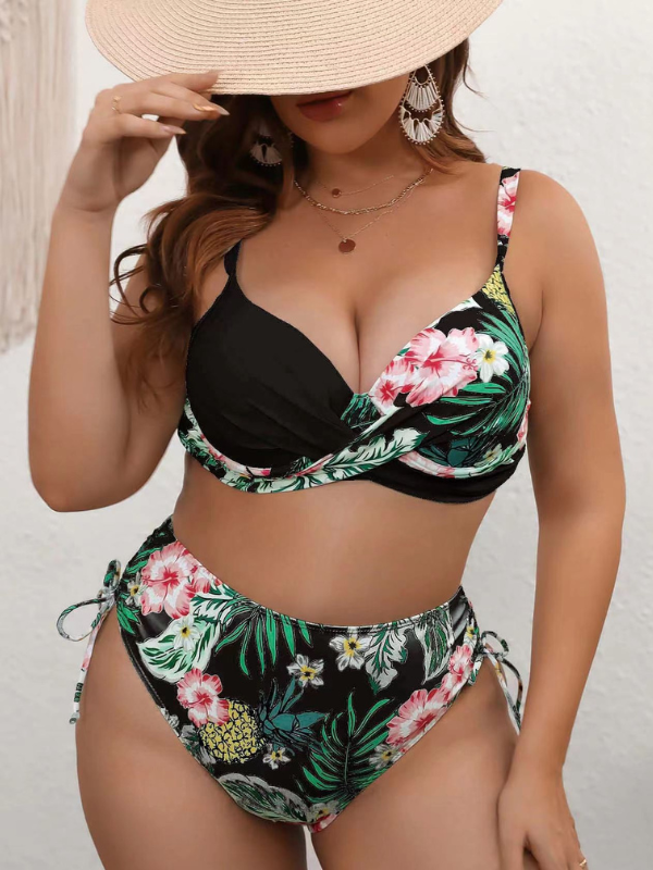 Monokini Kyra Negro y Multicolor