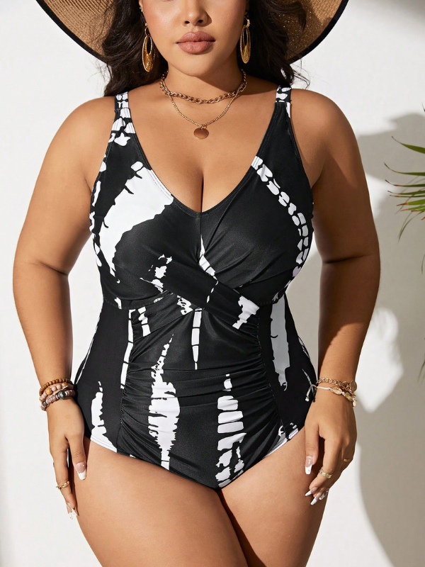 Monokini Marissa en blanco y negro