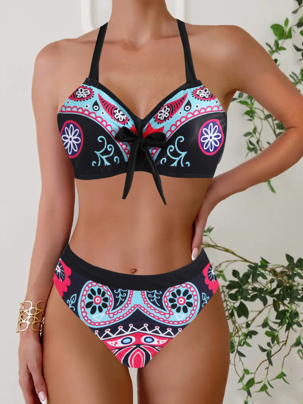 Bikini plina negro y morado