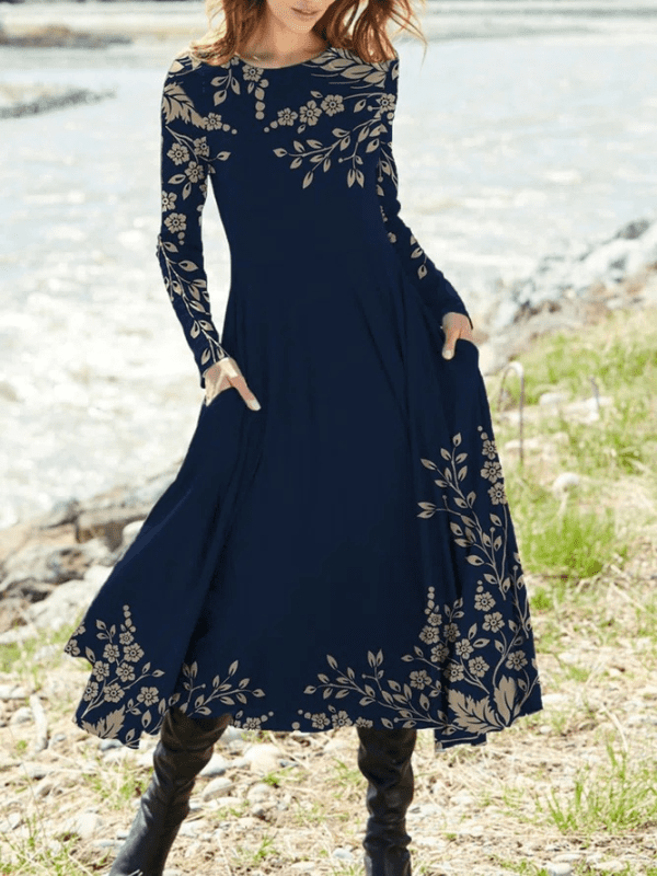 Vestido elegante Viorten azul oscuro