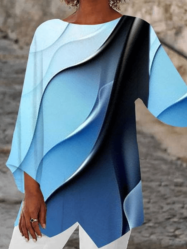 Blusa elegante Mirandina azul