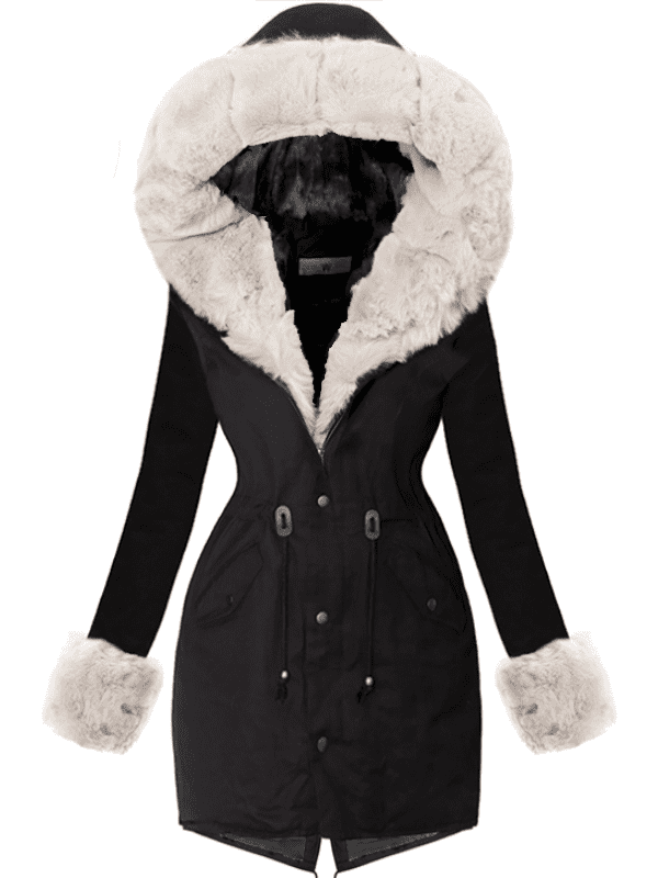 CHAQUETA PARKA ELORA negro beige