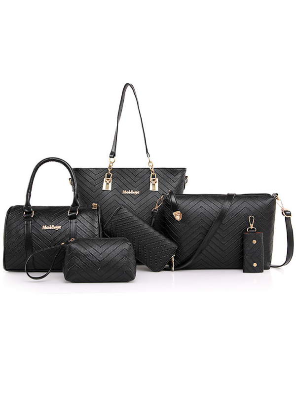 SET DE BOLSAS DE 6 PIEZAS NASEEB negro