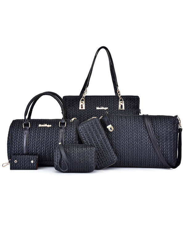 SET DE BOLSAS 6 PIEZAS EVETT negro