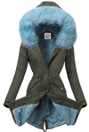 CHAQUETA PARKA CAQUI PELO AZUL HAVAN