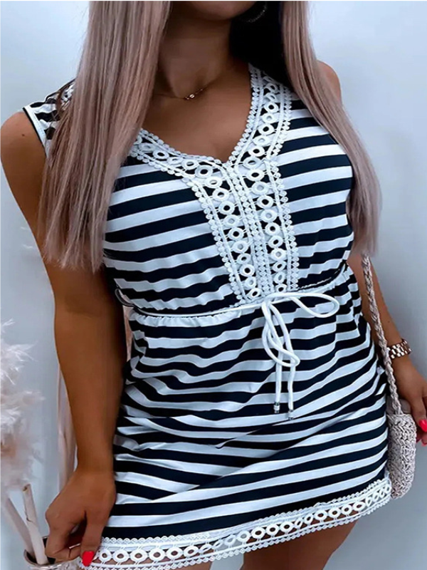 VESTIDO DE VERANO TARRYN blanco y negro