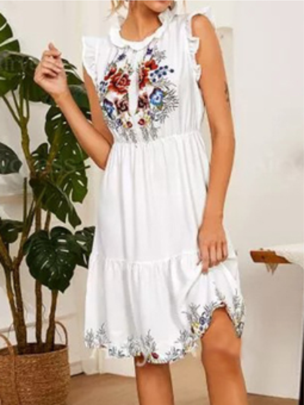 VESTIDO ELEGANTE MALVIE blanco