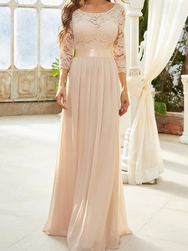 VESTIDO ELEGANTE TINNI beige