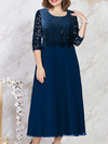 <tc>Vestido Elegante Laurra azul oscuro</tc>