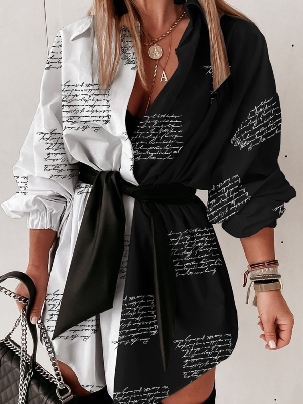 VESTIDO ELEGANTE ALBIA blanco y negro
