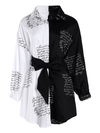 VESTIDO ELEGANTE ALBIA blanco y negro