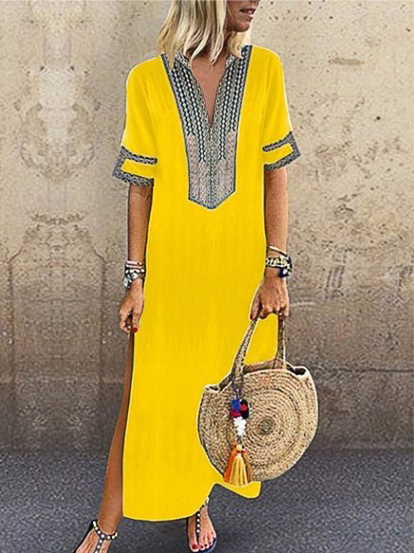 VESTIDO MAXI OLISA amarillo