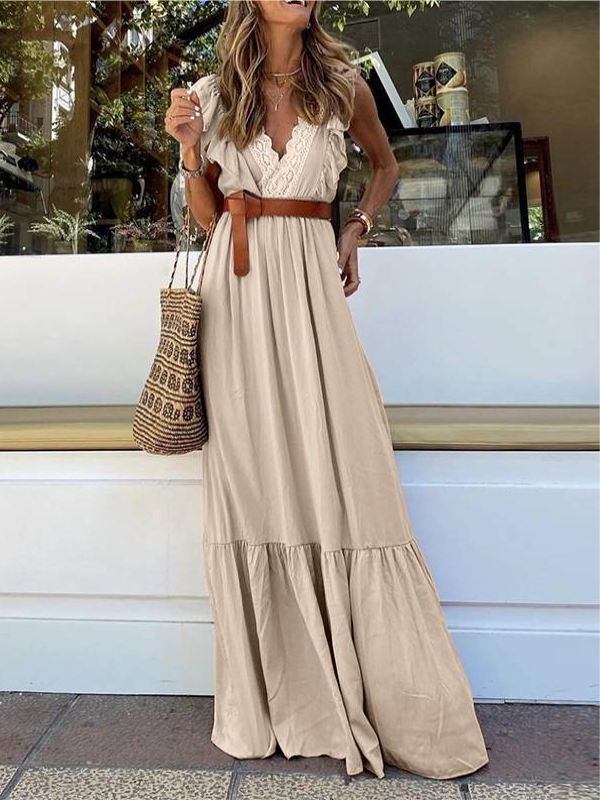 VESTIDO ELEGANTE CARLEIN beige