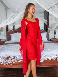 <tc>Vestido Elegante Stockard rojo</tc>