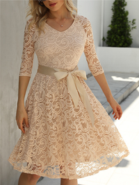 VESTIDO ELEGANTE JOI beige