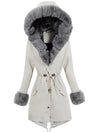 PARKA ELORA beige con pelo gris