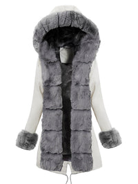 PARKA ELORA beige con pelo gris