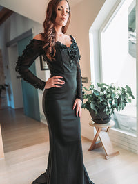 <tc>Vestido De Noche Norella negro</tc>