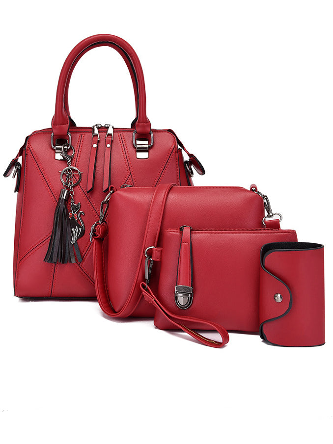 SET 4 BOLSAS KRYSTI rojo