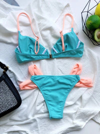 BIKINI LINDON azul y rosa