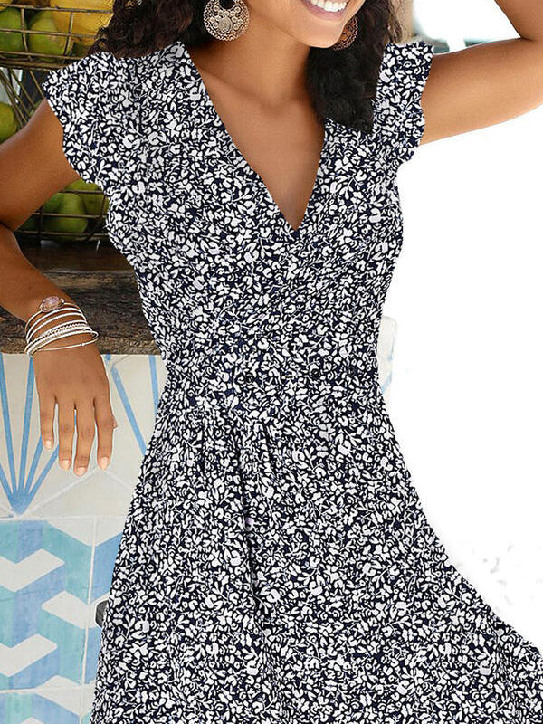 VESTIDO DE VERANO CASSYE blanco y negro