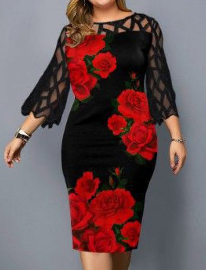 VESTIDO TALLA GRANDE CLARA negro