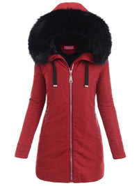 CHAQUETA LARGA DE INVIERNO DIETLIND rojo