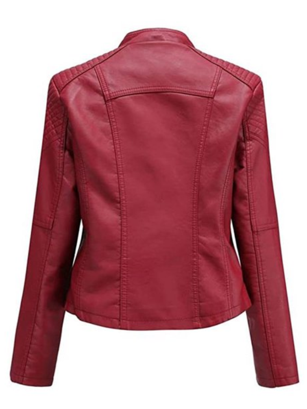 CHAQUETA IMITACIÓN PIEL GINEVRA rojo